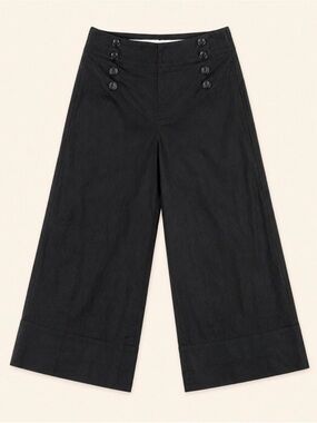 Gorgeous!
Classiques Entier Black Linen Sailor Pants, wide Leg, Cropped and Cuff